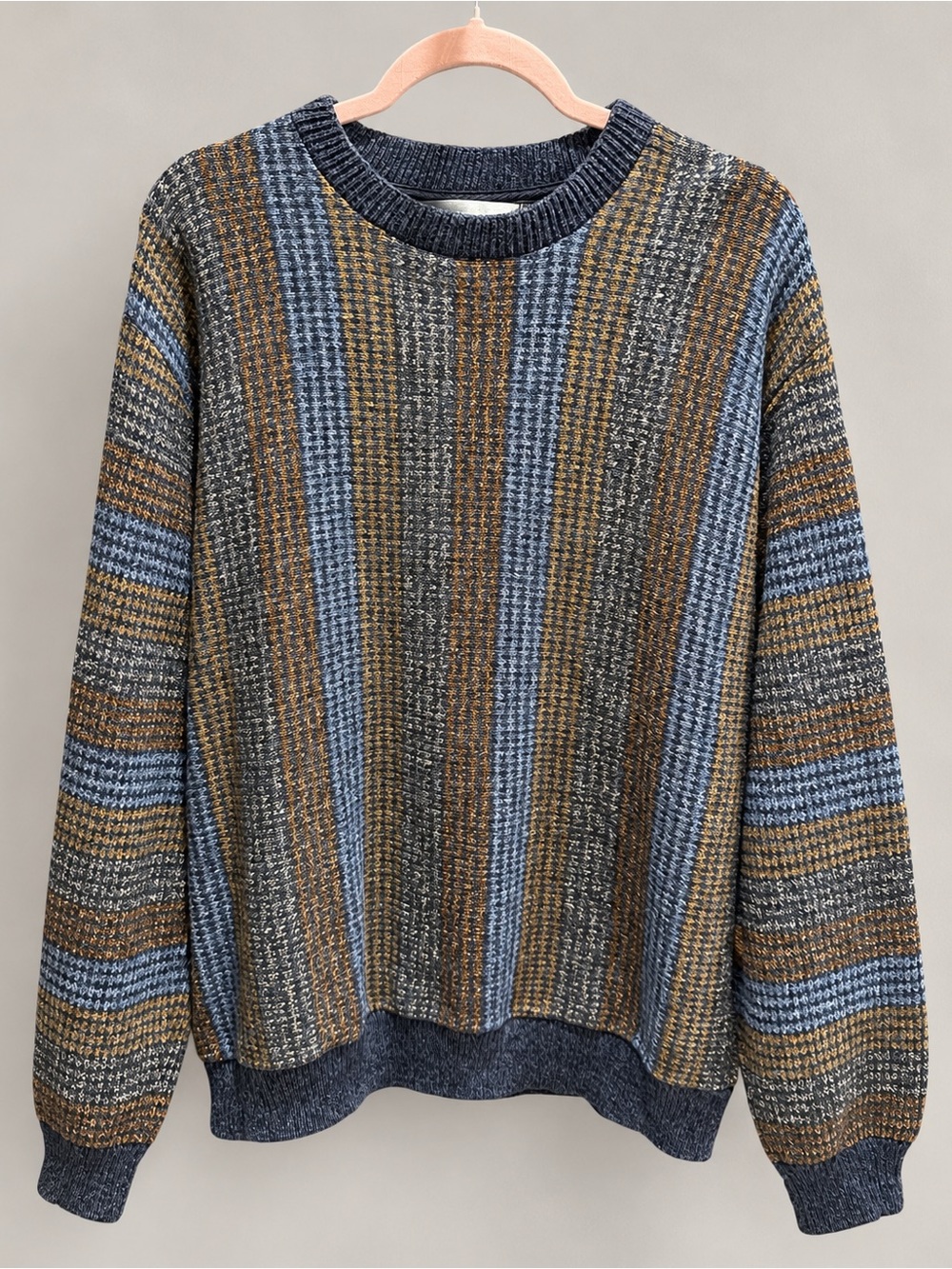 Oscar de la Renta Striped Knit Crewneck Sweater Men’s Size XXL